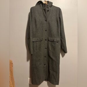 Eddie Bauer long wool overcoat ￼